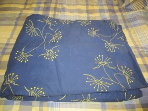 blue duvet
